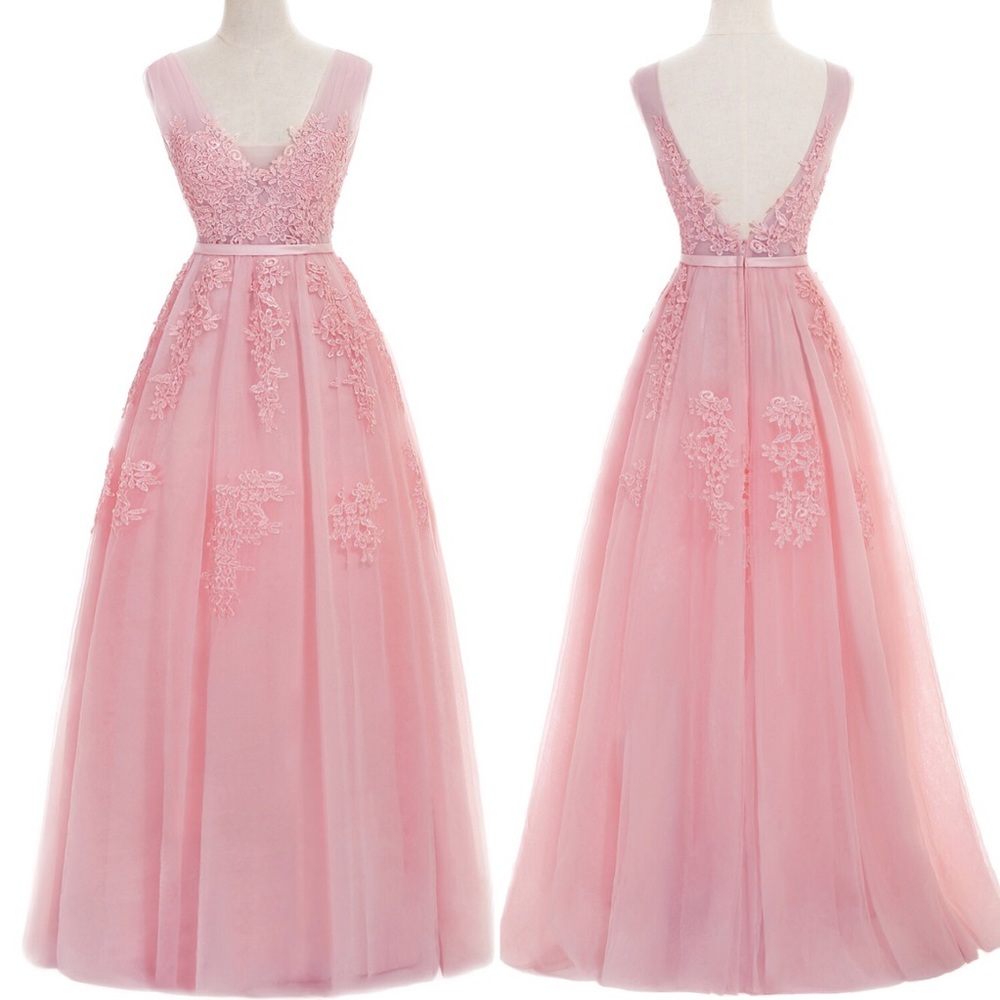 🌸Plus/Regular🌸Pink Lace Prom/Wedding Gown, 2-16 - Picture 3 of 8